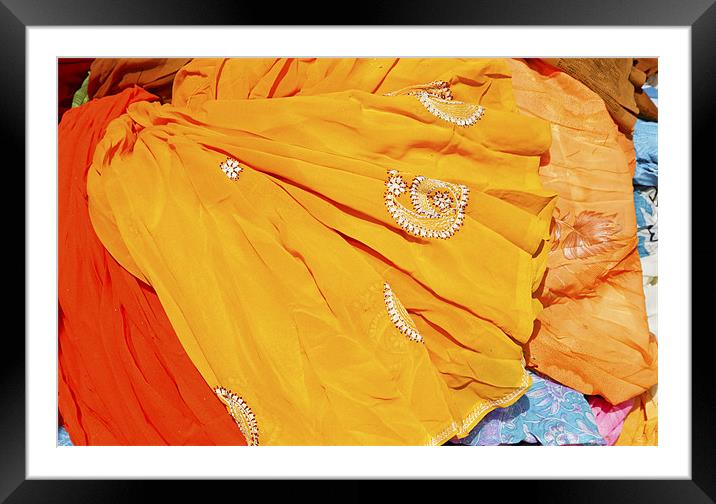 Colors of Laundry at Dhobhi Ghat Framed Mounted Print by Arfabita  