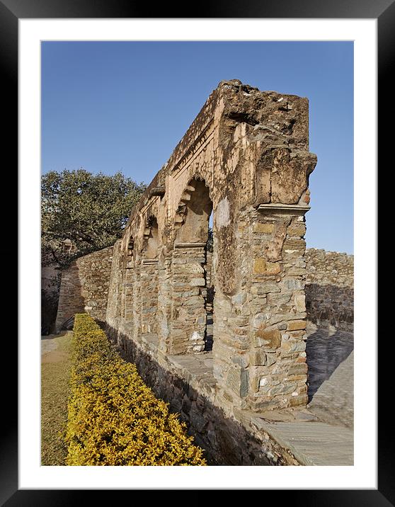 Arch feature gardens Kumbhalgarh Fort Framed Mounted Print by Arfabita  