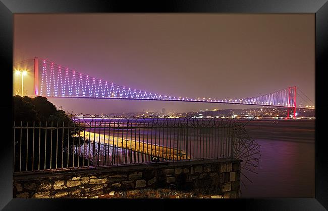 Stunning Istanbul Bridge Framed Print by Arfabita  