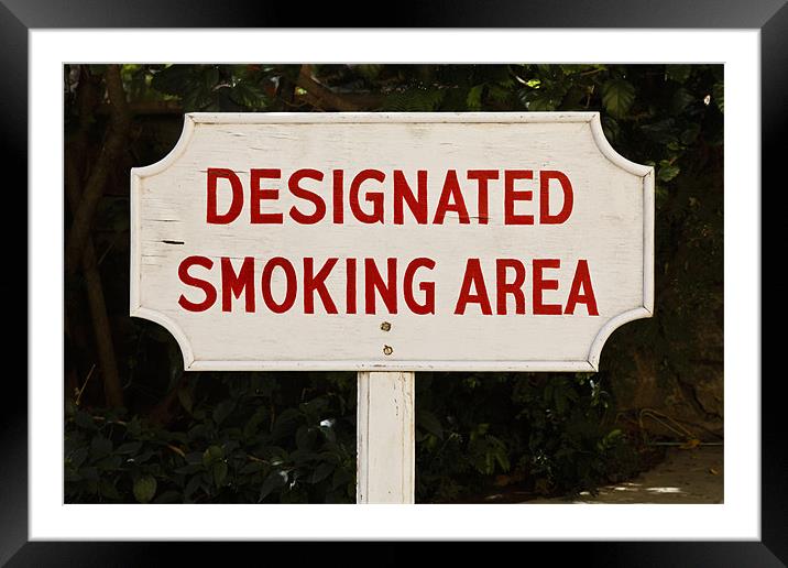 Designated smoking area Framed Mounted Print by Arfabita  