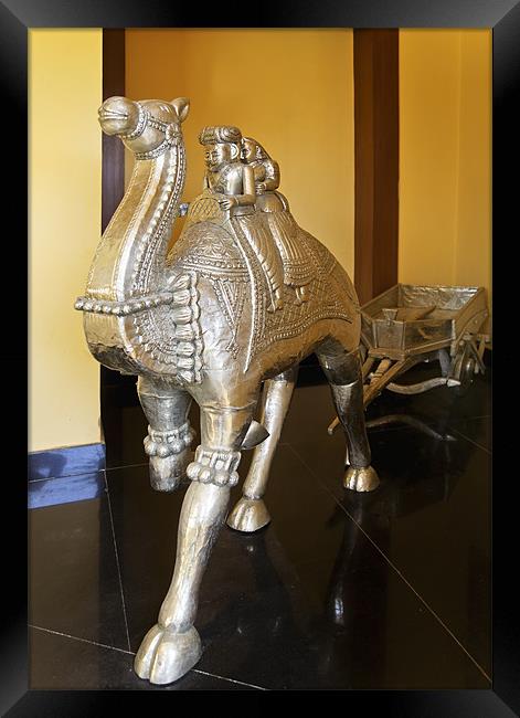 Indigenous Rajasthan Silver Camel train Framed Print by Arfabita  