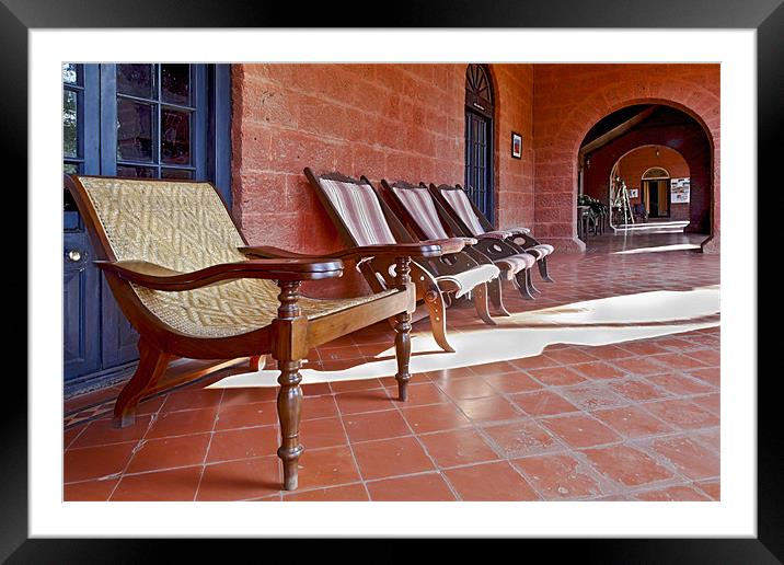 Loungers on the Patio Framed Mounted Print by Arfabita  