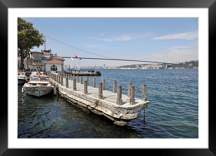 The Wharf at Bogazici Framed Mounted Print by Arfabita  