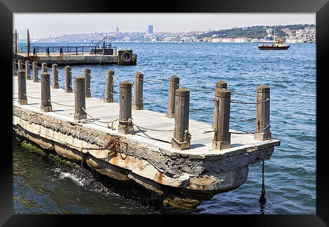 The Wharf Bosphorus Channel Framed Print by Arfabita  