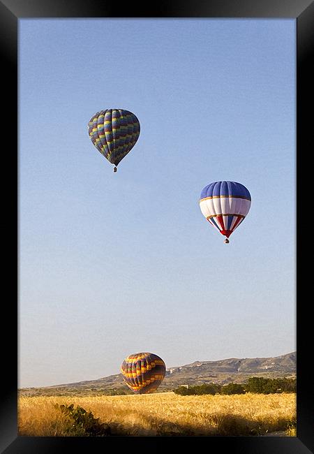 Hot air balloons rising Framed Print by Arfabita  