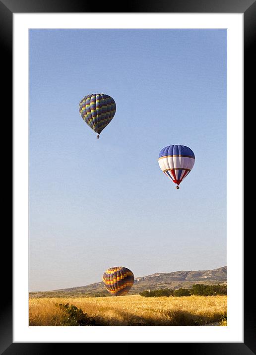 Hot air balloons rising Framed Mounted Print by Arfabita  