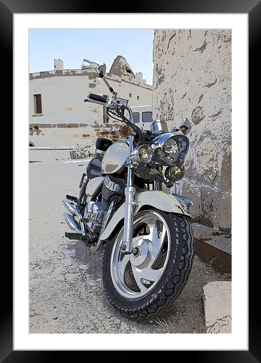 Cruiser Motor Bike Framed Mounted Print by Arfabita  