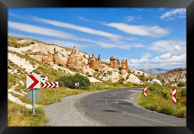 Sandstone Castle in rural Cappadocia Framed Print by Arfabita  