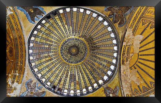 Inner main dome murials Hagia Sophia Framed Print by Arfabita  