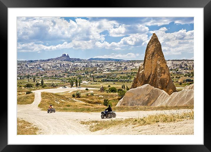 Quad riding in Cappadocia Framed Mounted Print by Arfabita  