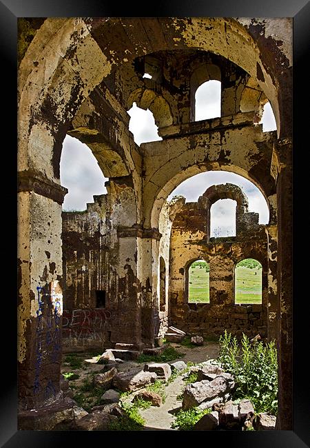 Interior Kizil Kilsie Red Church Cappadocia Framed Print by Arfabita  