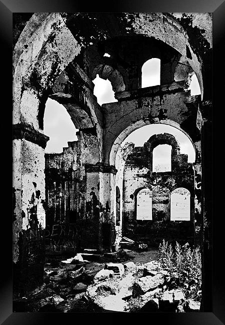 Interior Kizil Kilsie Red Church Cappadocia Framed Print by Arfabita  