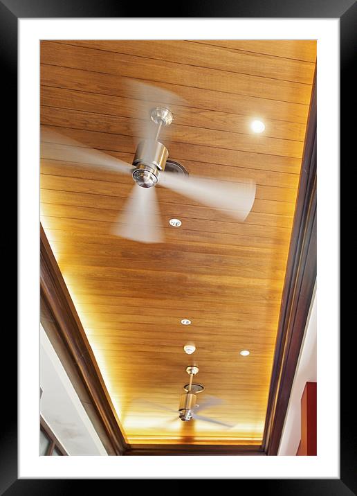 Paneled ceiling contemporary fans Framed Mounted Print by Arfabita  