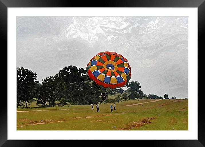 Tandem girlie Paragliders lift off Framed Mounted Print by Arfabita  