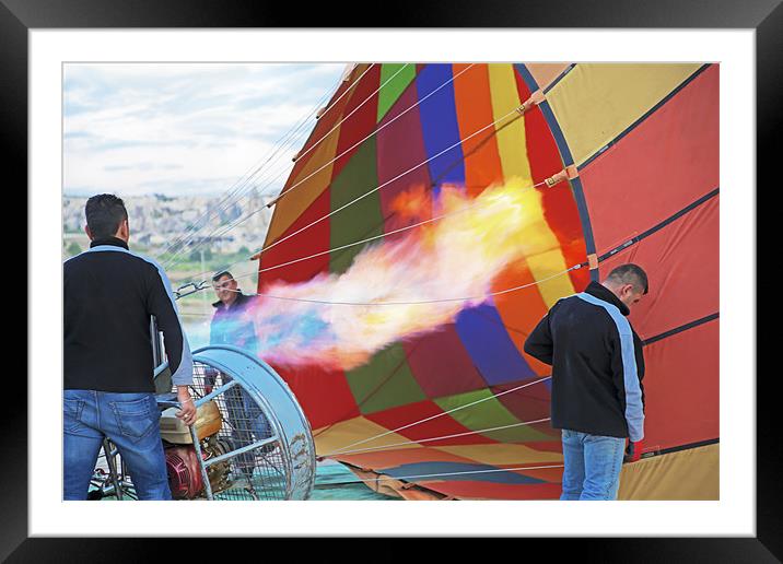 Oh my God its hot air balloon Framed Mounted Print by Arfabita  