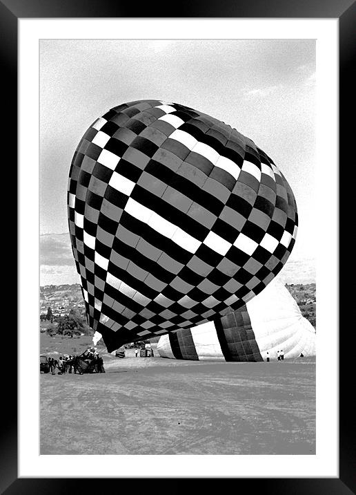 Up she rises hot air balloon Framed Mounted Print by Arfabita  