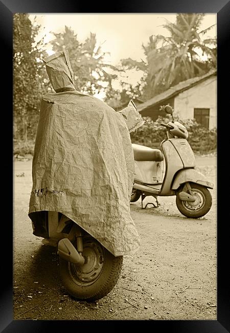 Scooter showroom Goa Framed Print by Arfabita  