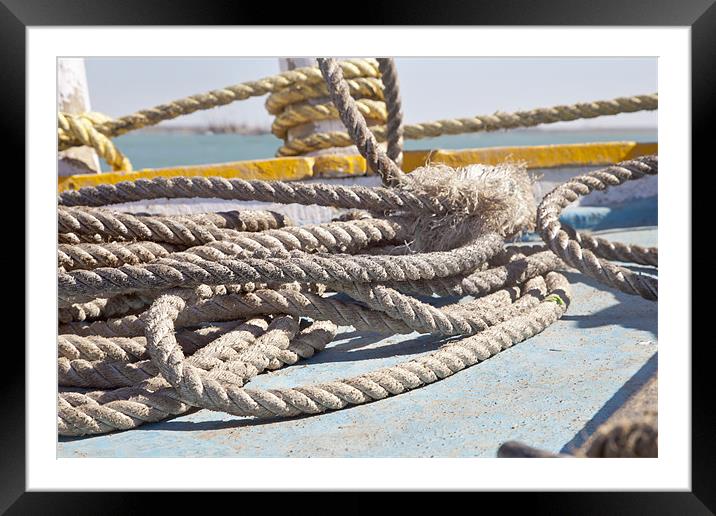 Boating Ropes Framed Mounted Print by Arfabita  
