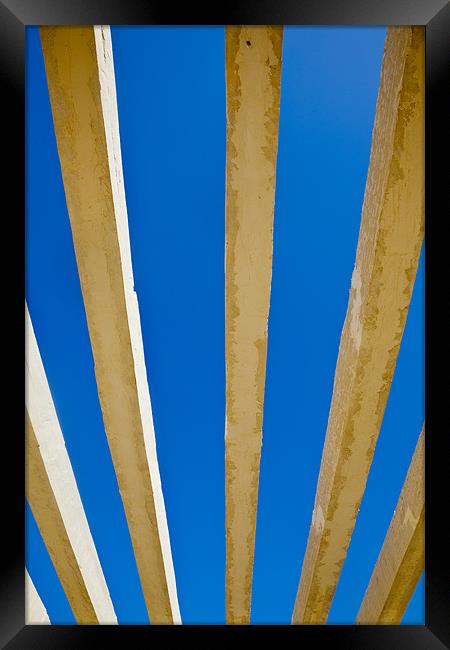 Concrete Abstract rich blue sky Framed Print by Arfabita  