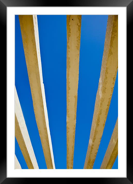 Concrete Abstract rich blue sky Framed Mounted Print by Arfabita  