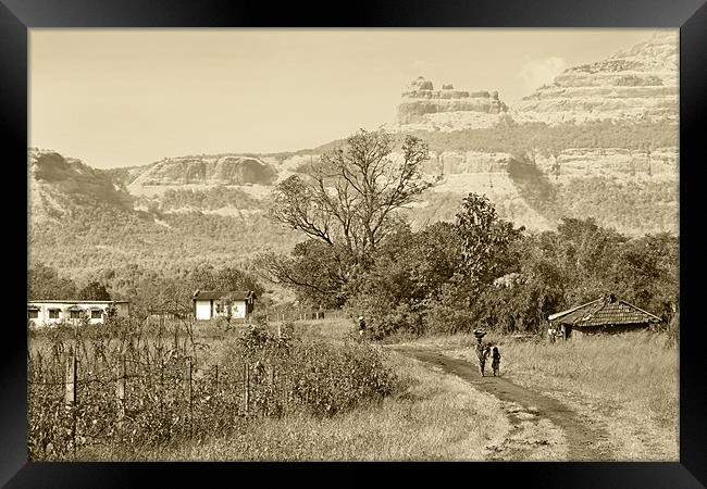 Valley of Sahyadri Mountains Framed Print by Arfabita  