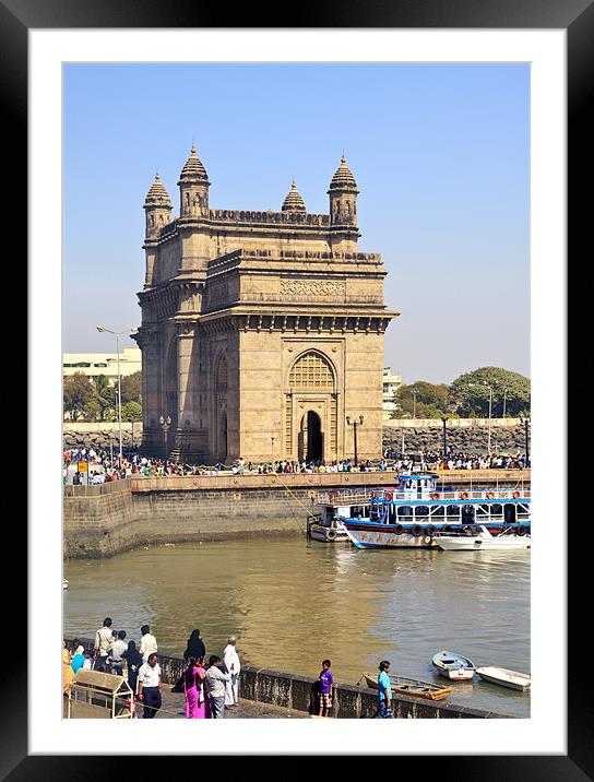 India Gateway from Taj Ocean View Framed Mounted Print by Arfabita  