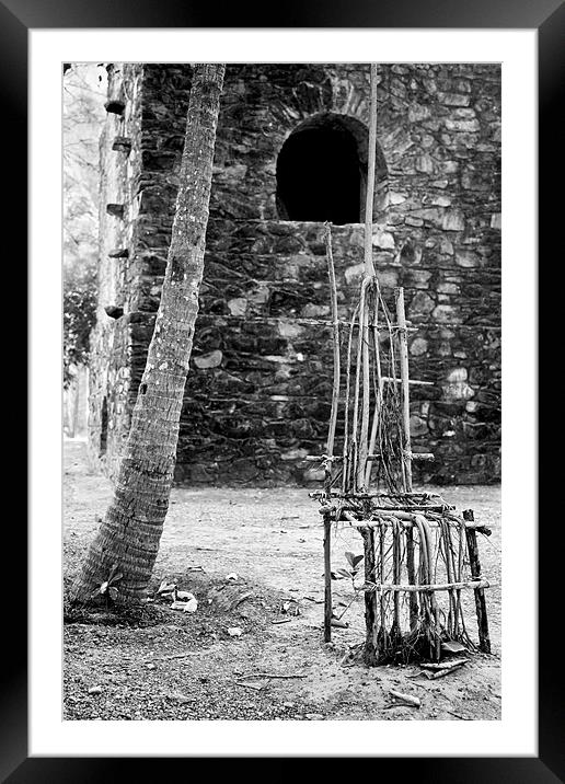 Banyon Chair Gardeners Spot Framed Mounted Print by Arfabita  