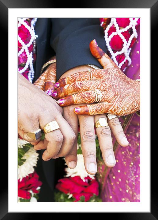 Great Hindu Wedding Now you are are Vertically Framed Mounted Print by Arfabita  