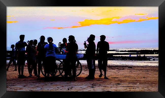 Beach Party at the Gollawalla Framed Print by Arfabita  