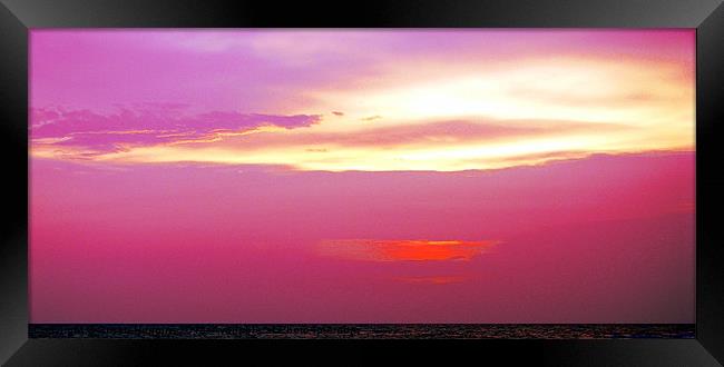 Sunset Painted Sky Framed Print by Susan Medeiros