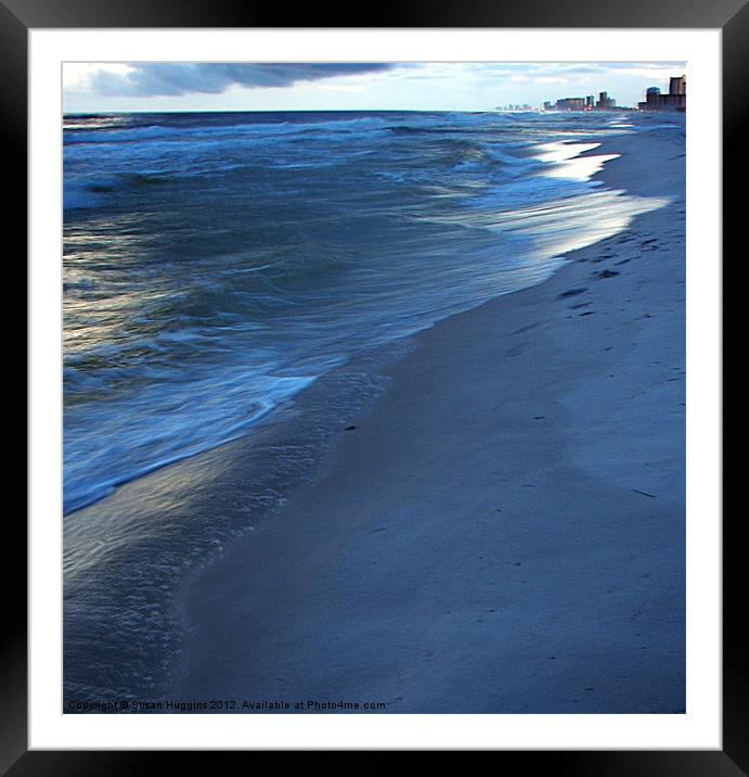 Water Painted Sand Framed Mounted Print by Susan Medeiros