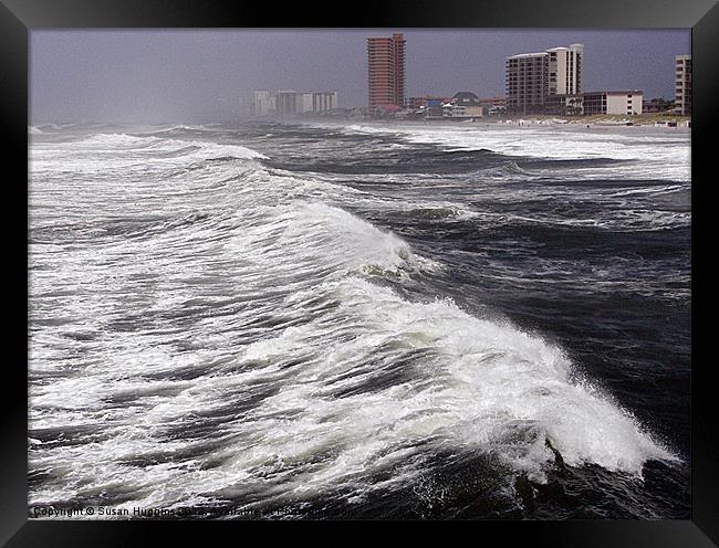 Hurricane Coastline Framed Print by Susan Medeiros