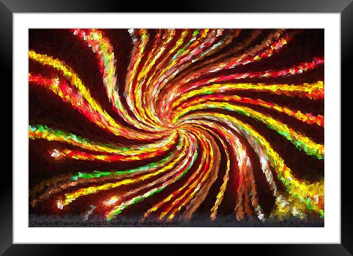 Abounding Colored Lights Framed Mounted Print by Susan Medeiros