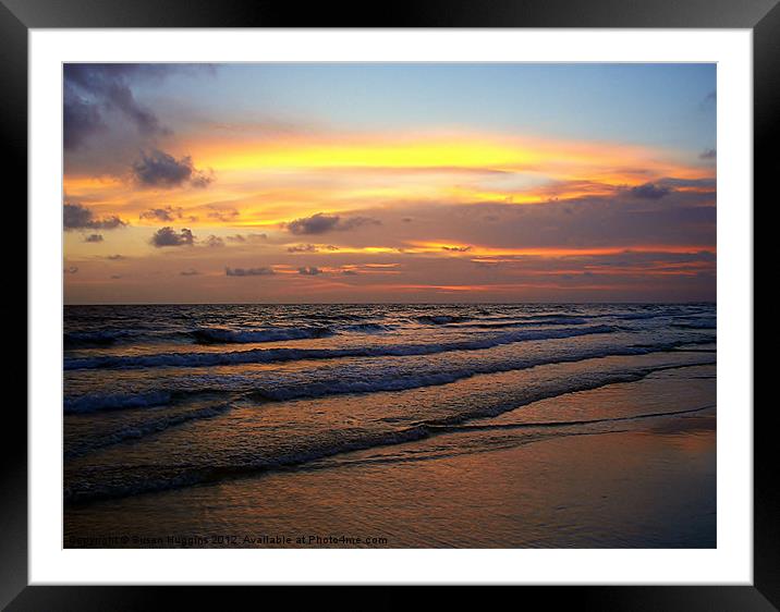 Impressed Upon Sunset Framed Mounted Print by Susan Medeiros