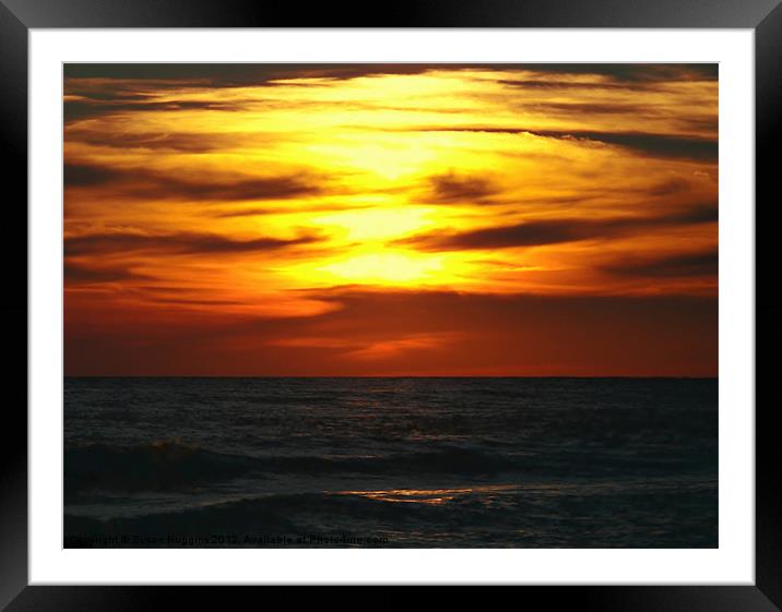 Billowed Sunset Framed Mounted Print by Susan Medeiros