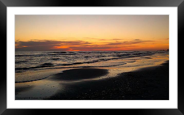 Reflecting Pools of Waves Framed Mounted Print by Susan Medeiros