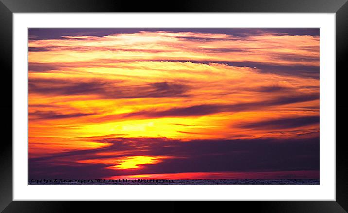 Dense Sunset Framed Mounted Print by Susan Medeiros