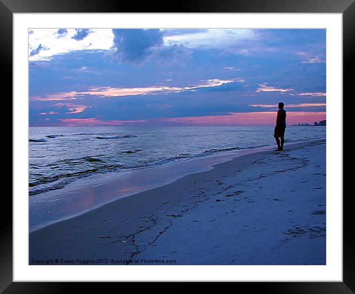 Lost in the Sunset Framed Mounted Print by Susan Medeiros