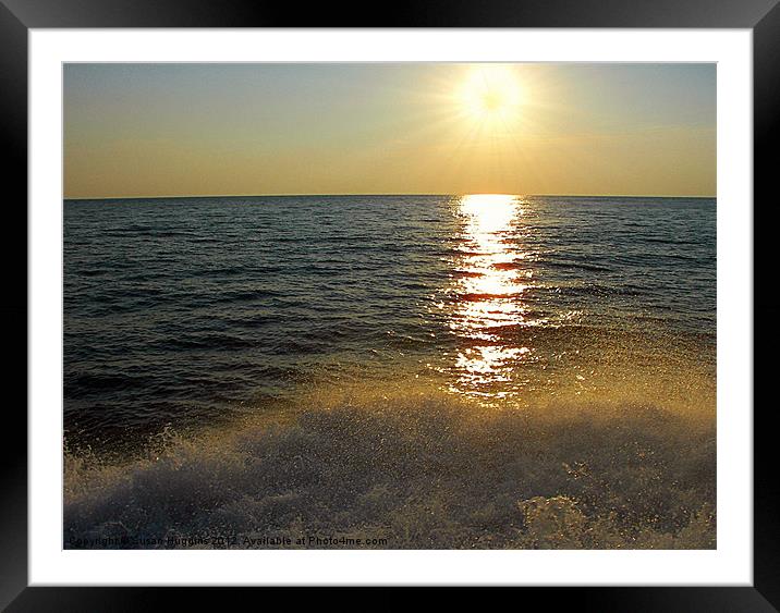 Sunset At Sea Framed Mounted Print by Susan Medeiros