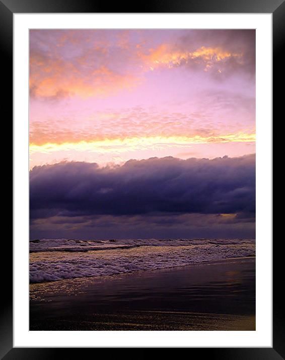 Storm Below the Sunset Framed Mounted Print by Susan Medeiros
