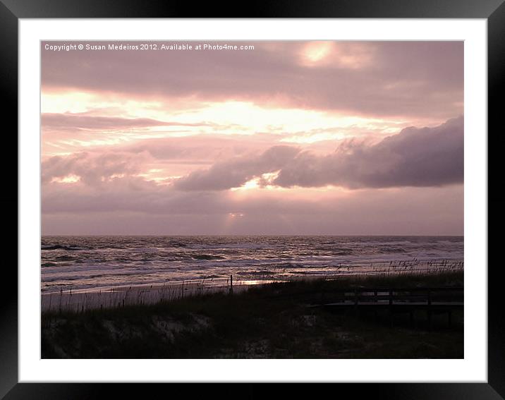 View of the Storm Framed Mounted Print by Susan Medeiros