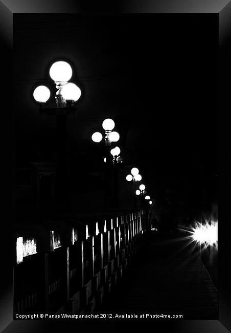 Lamp Posts Framed Print by Panas Wiwatpanachat