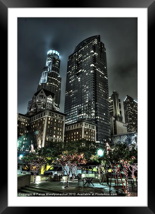 Library Tower in HDR Framed Mounted Print by Panas Wiwatpanachat