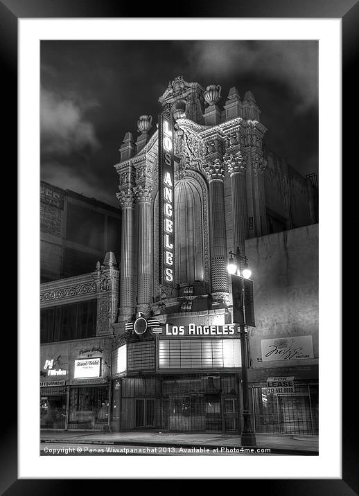 Los Angeles Theater Framed Mounted Print by Panas Wiwatpanachat