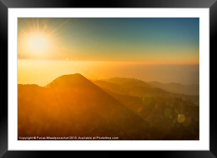 Sunrise in Hollywood Framed Mounted Print by Panas Wiwatpanachat