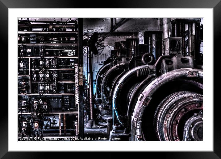 Hydraulic Room Framed Mounted Print by Panas Wiwatpanachat