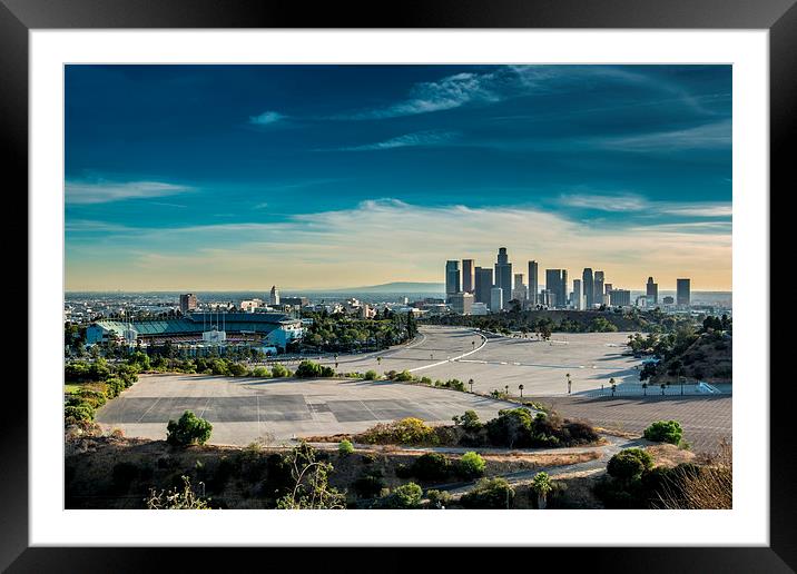 Blue Sky LA Framed Mounted Print by Panas Wiwatpanachat