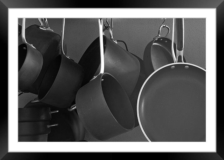Pots and Pans Framed Mounted Print by Panas Wiwatpanachat