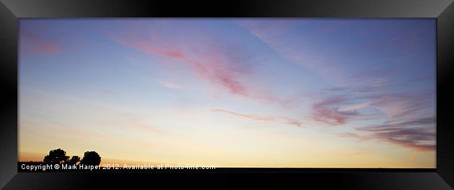 Sunset Clouds. Framed Print by Mark Harper
