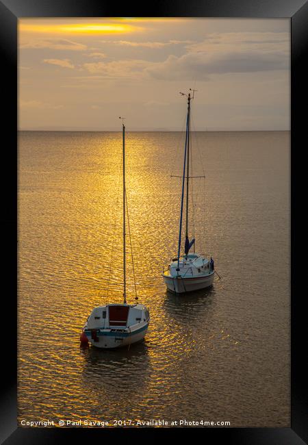 Minehead sunrise Framed Print by Paul Savage